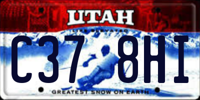 UT license plate C378HI