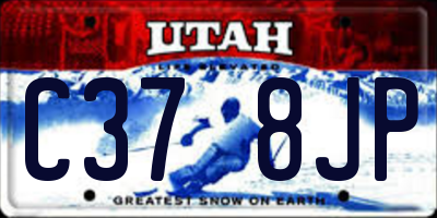 UT license plate C378JP