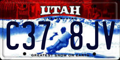 UT license plate C378JV