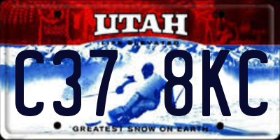 UT license plate C378KC