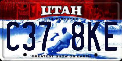 UT license plate C378KE