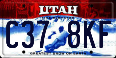 UT license plate C378KF