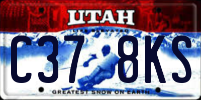 UT license plate C378KS