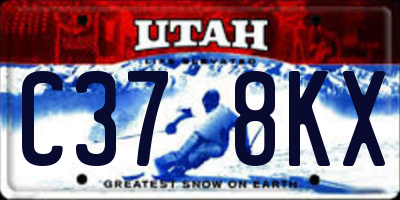 UT license plate C378KX
