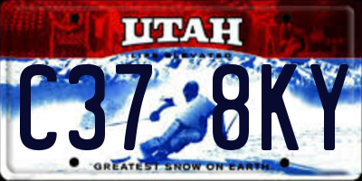 UT license plate C378KY