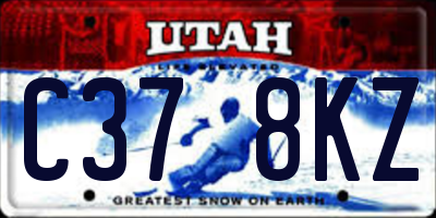 UT license plate C378KZ