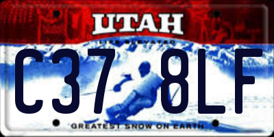 UT license plate C378LF