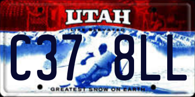 UT license plate C378LL