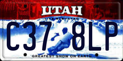 UT license plate C378LP