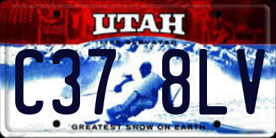 UT license plate C378LV