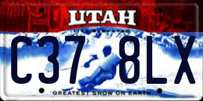 UT license plate C378LX