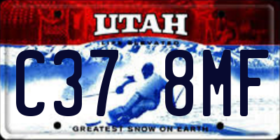 UT license plate C378MF