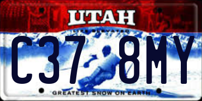 UT license plate C378MY