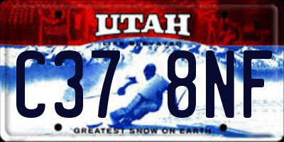 UT license plate C378NF