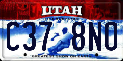 UT license plate C378NO
