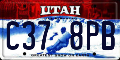 UT license plate C378PB