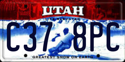 UT license plate C378PC