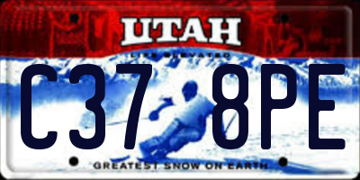 UT license plate C378PE