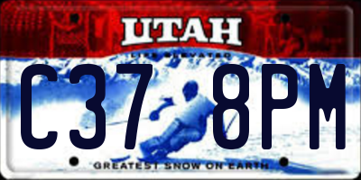 UT license plate C378PM