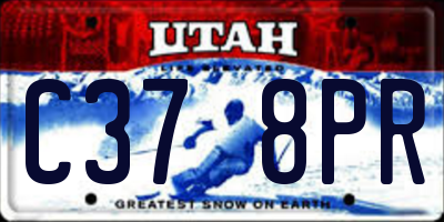 UT license plate C378PR