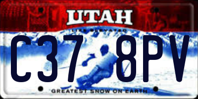 UT license plate C378PV