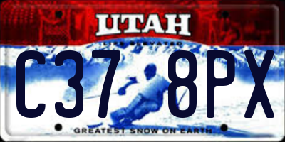 UT license plate C378PX