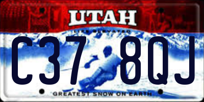 UT license plate C378QJ