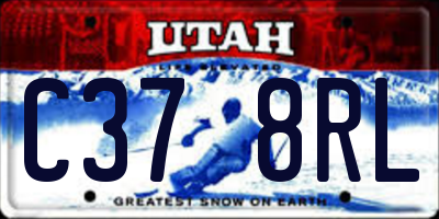 UT license plate C378RL