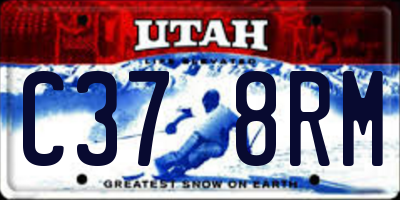 UT license plate C378RM