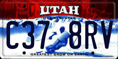 UT license plate C378RV