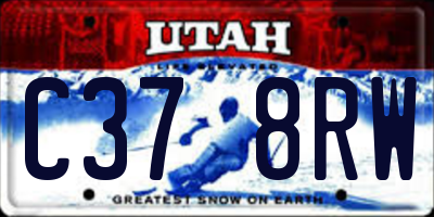 UT license plate C378RW