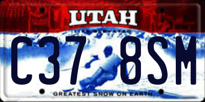 UT license plate C378SM