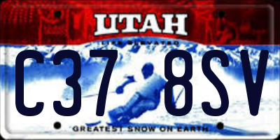 UT license plate C378SV