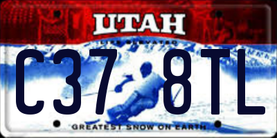 UT license plate C378TL