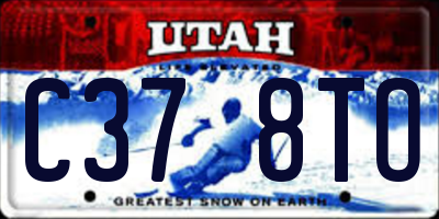 UT license plate C378TO