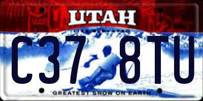 UT license plate C378TU