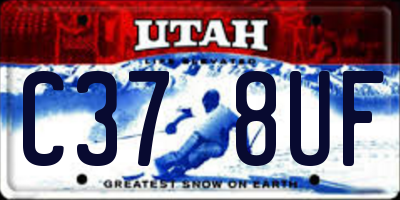 UT license plate C378UF