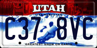UT license plate C378VC