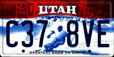 UT license plate C378VE