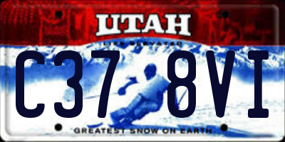 UT license plate C378VI