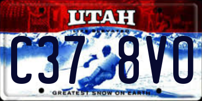 UT license plate C378VO