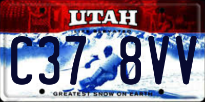 UT license plate C378VV