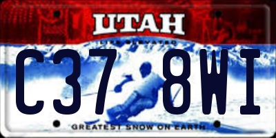 UT license plate C378WI