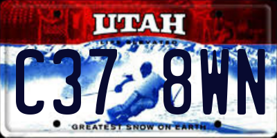 UT license plate C378WN