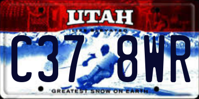 UT license plate C378WR