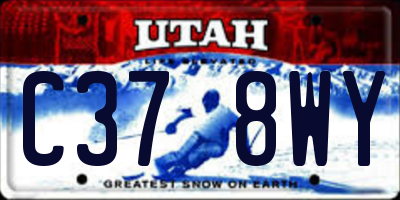 UT license plate C378WY