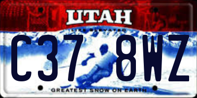 UT license plate C378WZ