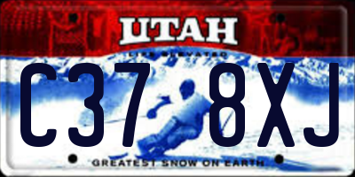 UT license plate C378XJ