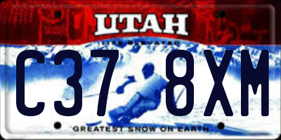 UT license plate C378XM