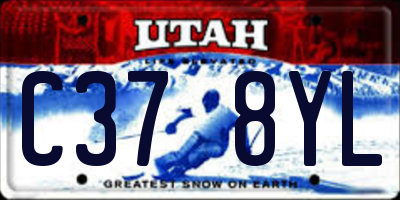 UT license plate C378YL